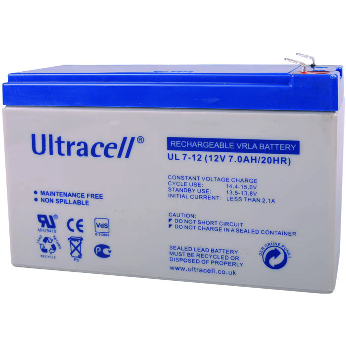 PoliHome Μπαταρίες μολύβδου Ultracell 12V 7Ah F1