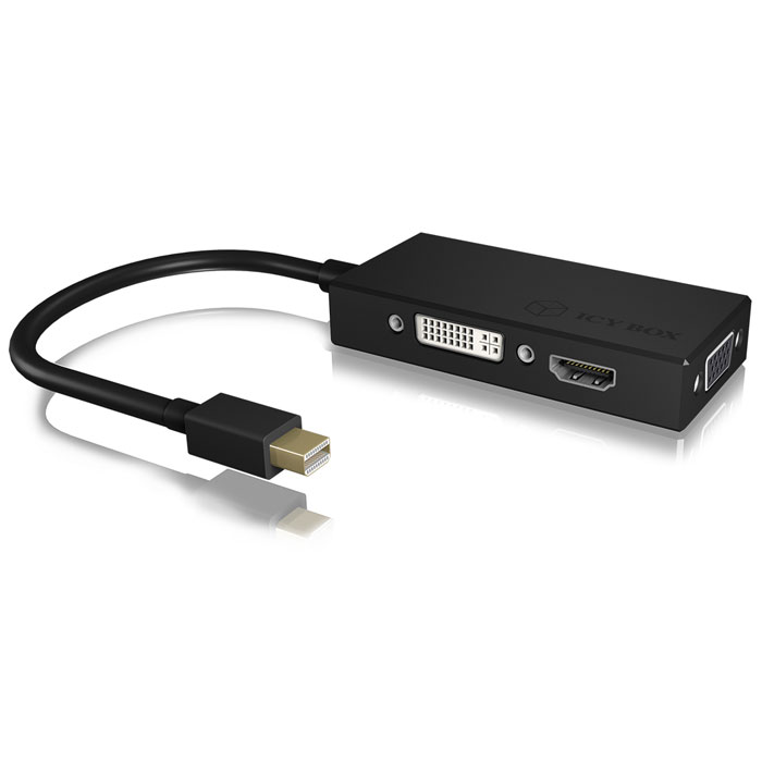 PoliHome Αντάπτορας mini Display Port 1.2 σε HDMI / DVI-D / VGA ICY BOX AC1032 3 σε 1