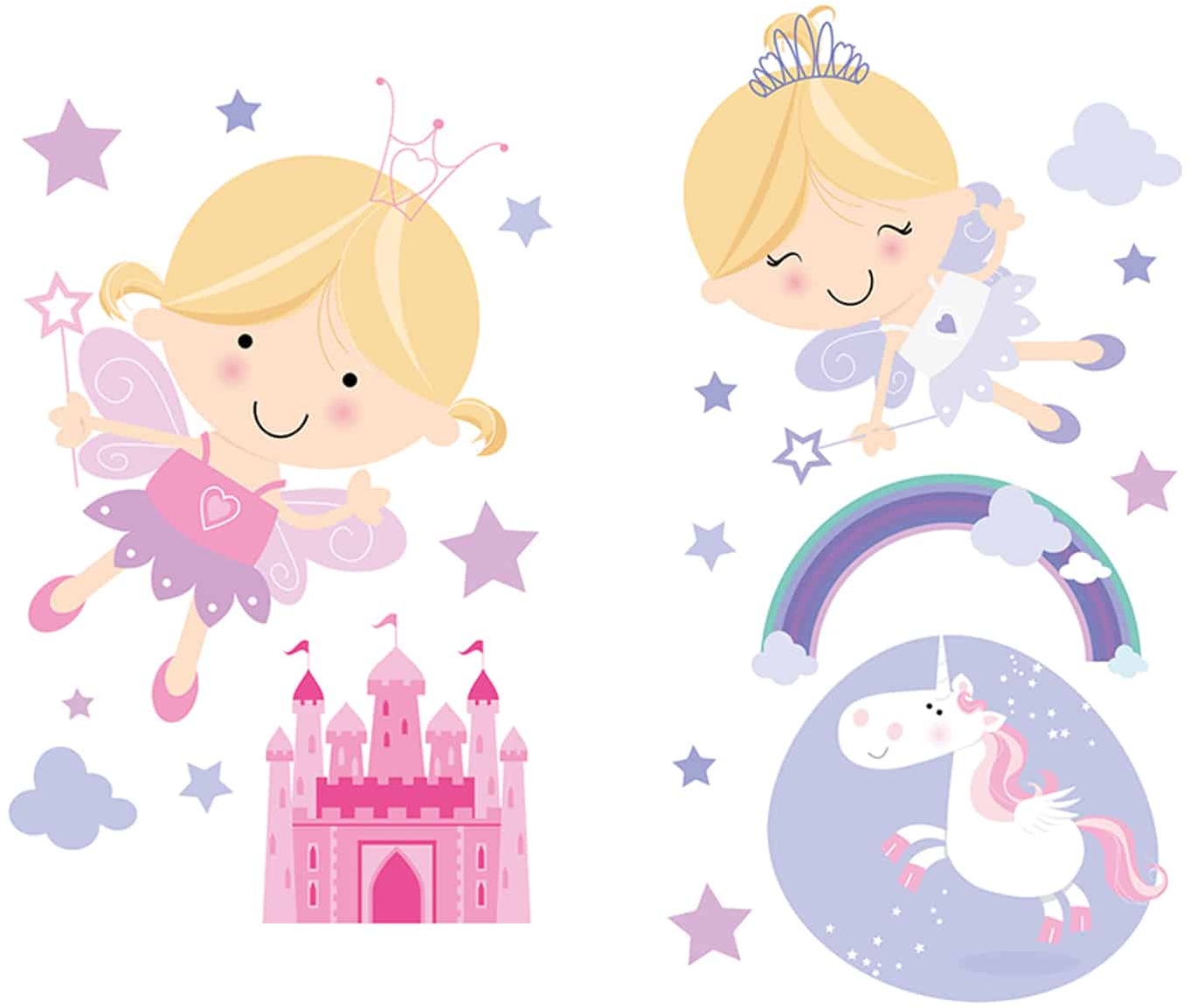 Διακοσμητικά αυτοκόλλητα τοίχου Happy Fairies ML