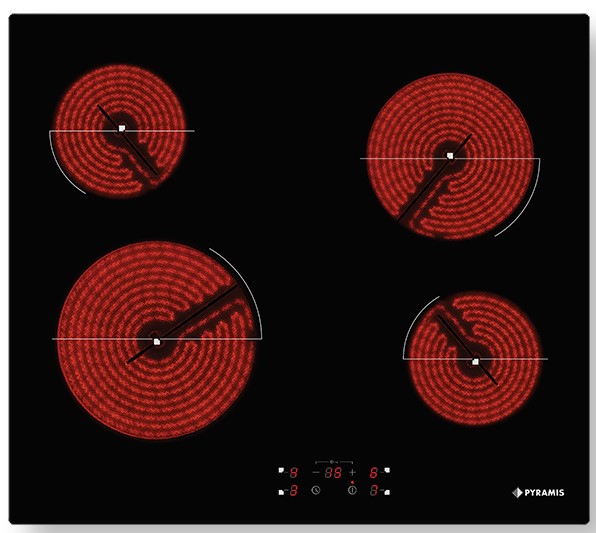 Κεραμική Εστία Pyramis PHC61410FMB Αφής χωρίς Πλαίσιο