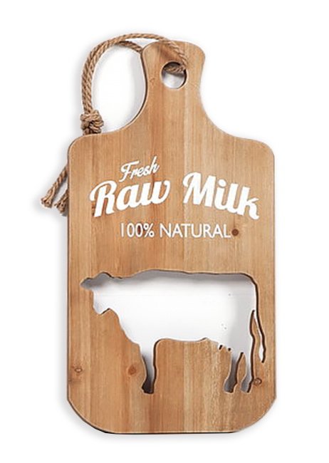 Διακοσμητική βάση κοπής με print “Raw Milk”