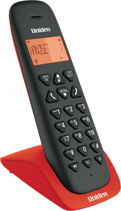 PoliHome Τηλέφωνο ασύρματο Uniden AT-3102-Mauro-kokkino