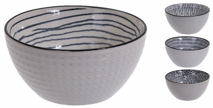 Σετ μπωλ stoneware με σχέδιο