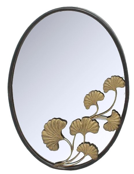 Μεταλλικός καθρέπτης Gold-Flower