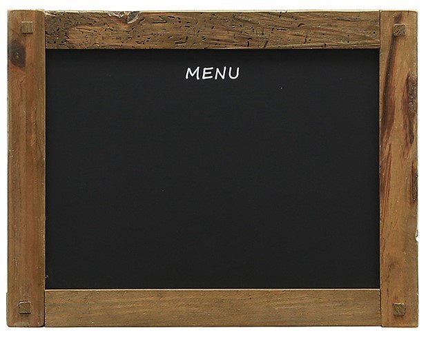 Μαυροπίνακας menu με ξύλινη κορνίζα