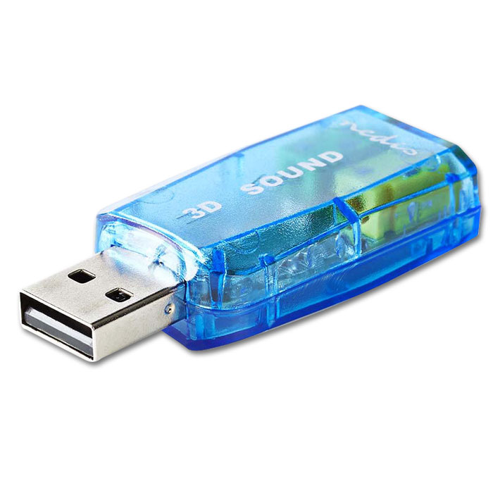 Εξωτερική κάρτα ήχου USB 2.0 Nedis USCR10051BU