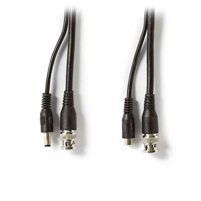 PoliHome Καλώδιο CCTV COAX RG59 Nedis CCTVCA10BK300 με DC power