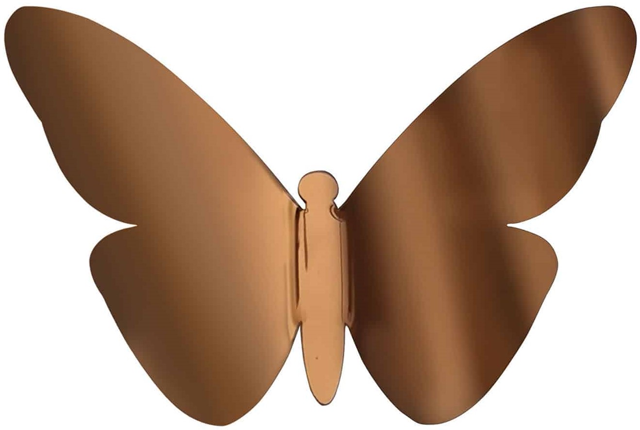 Διακοσμητικά αυτοκόλλητα τοίχου Bronze Butterflies 3D Ango