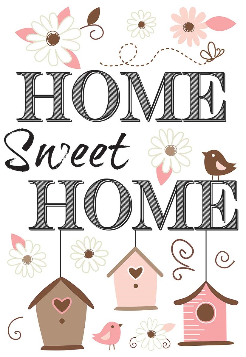 Διακοσμητικά αυτοκόλλητα τοίχου Home Sweet Home L