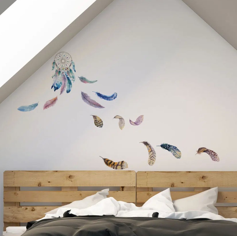 PoliHome Διακοσμητικά αυτοκόλλητα τοίχου Watercolour Dreamcatcher Μ