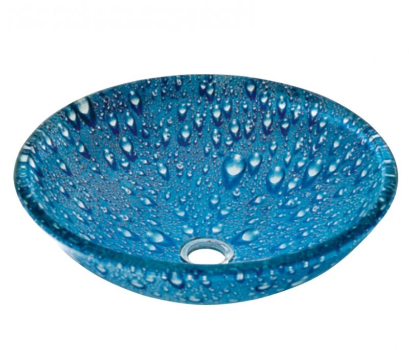 Νιπτήρας Dia Glass Blue Drops