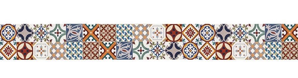 PoliHome Μπορντούρα προστασίας τοίχων κουζίνας Red Tiles