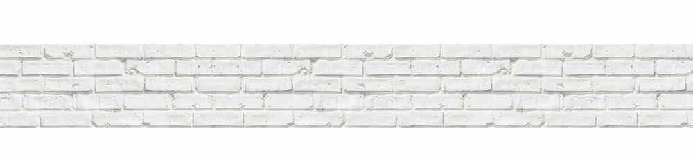 Μπορντούρα προστασίας τοίχων κουζίνας White Bricks