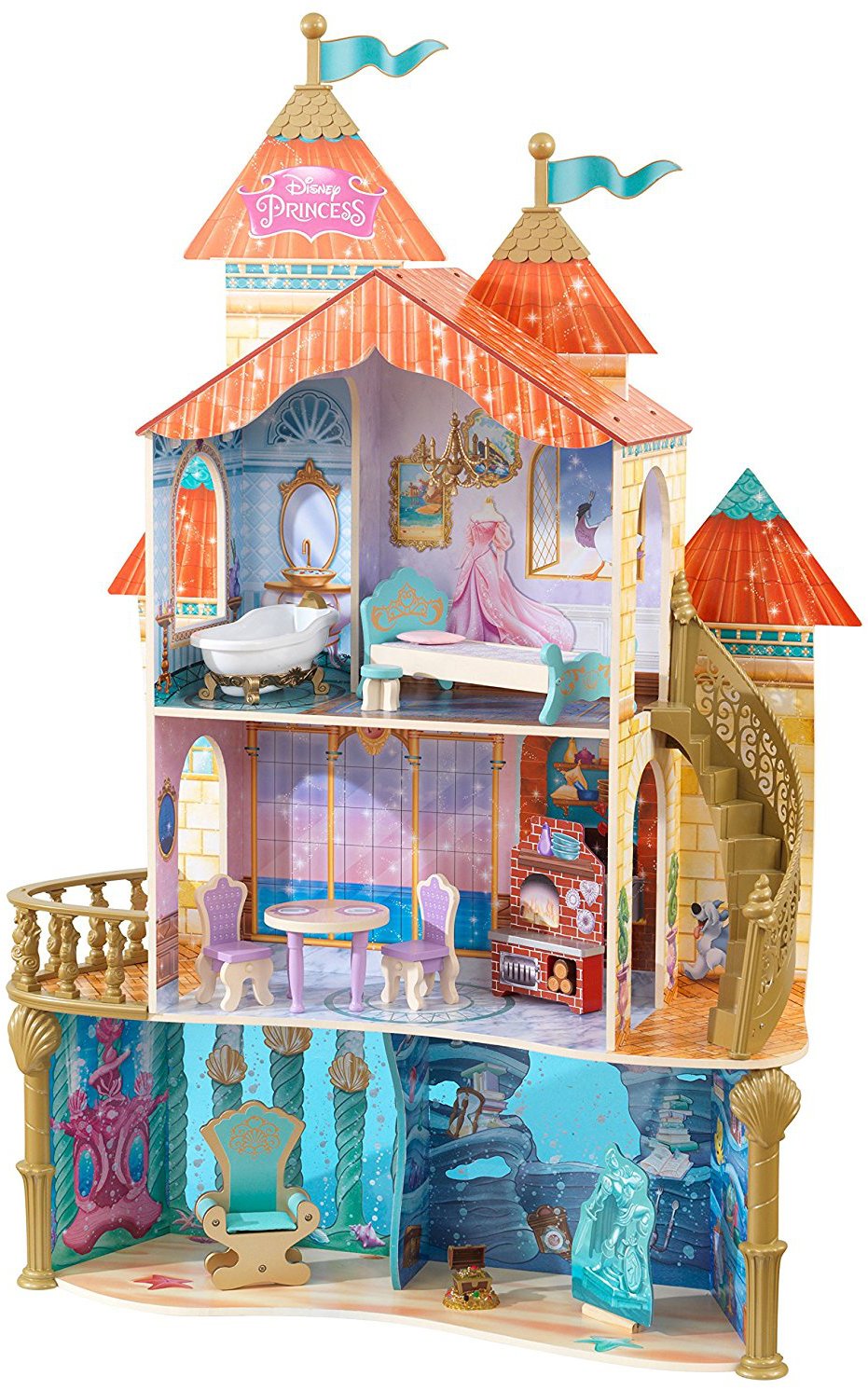 Ariel land to sea Kidkraft castle (Μήκος: 98 Βάθος: 31 Ύψος: 150)