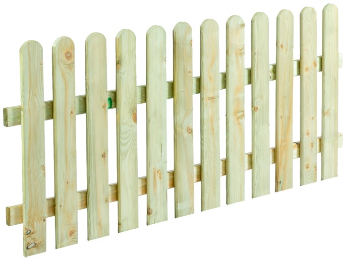 PoliHome Φράχτης ξύλινος Noris με λεία τάβλα -100 x 180 εκ.