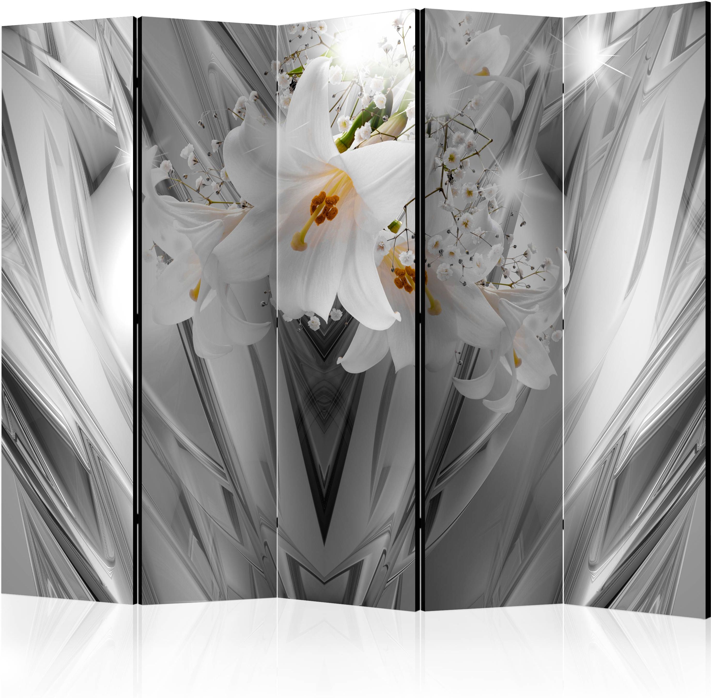 Διαχωριστικό με 5 τμήματα – Steel Lilies II [Room Dividers]