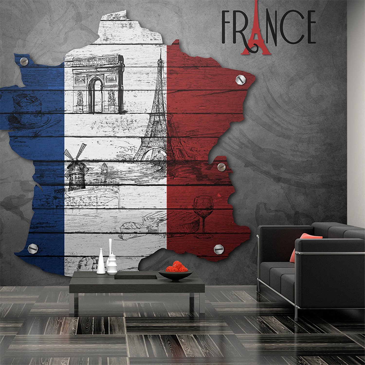 Φωτοταπετσαρία – France (symbols) 350×270