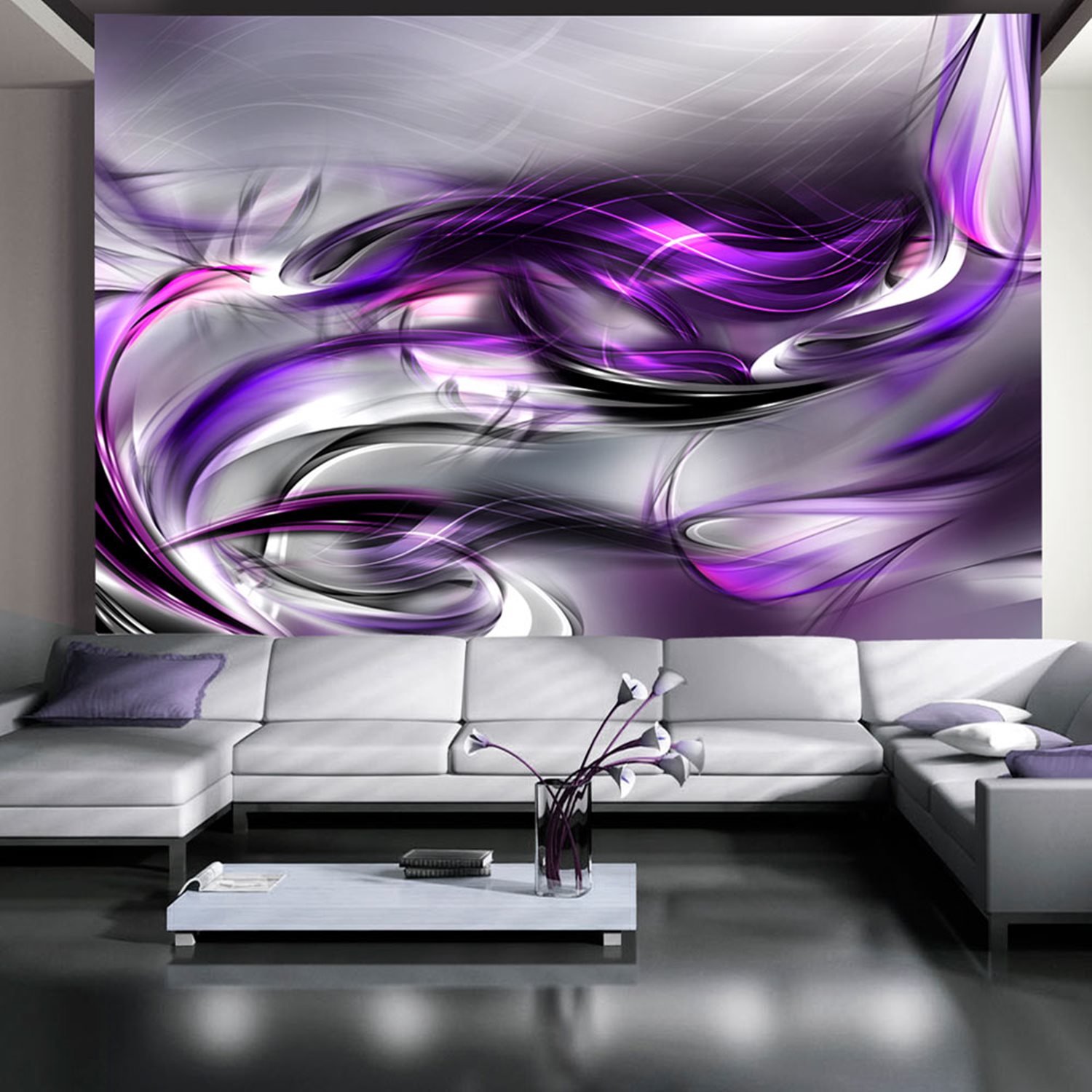 Φωτοταπετσαρία - Purple Swirls 200x140