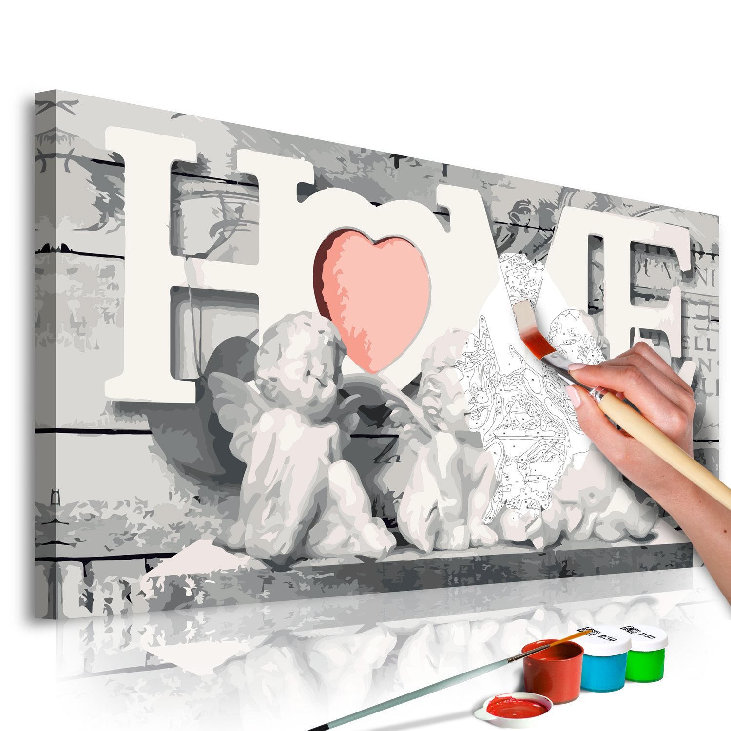 PoliHome Πίνακας για να τον ζωγραφίζεις - Angels (Home) 80x40