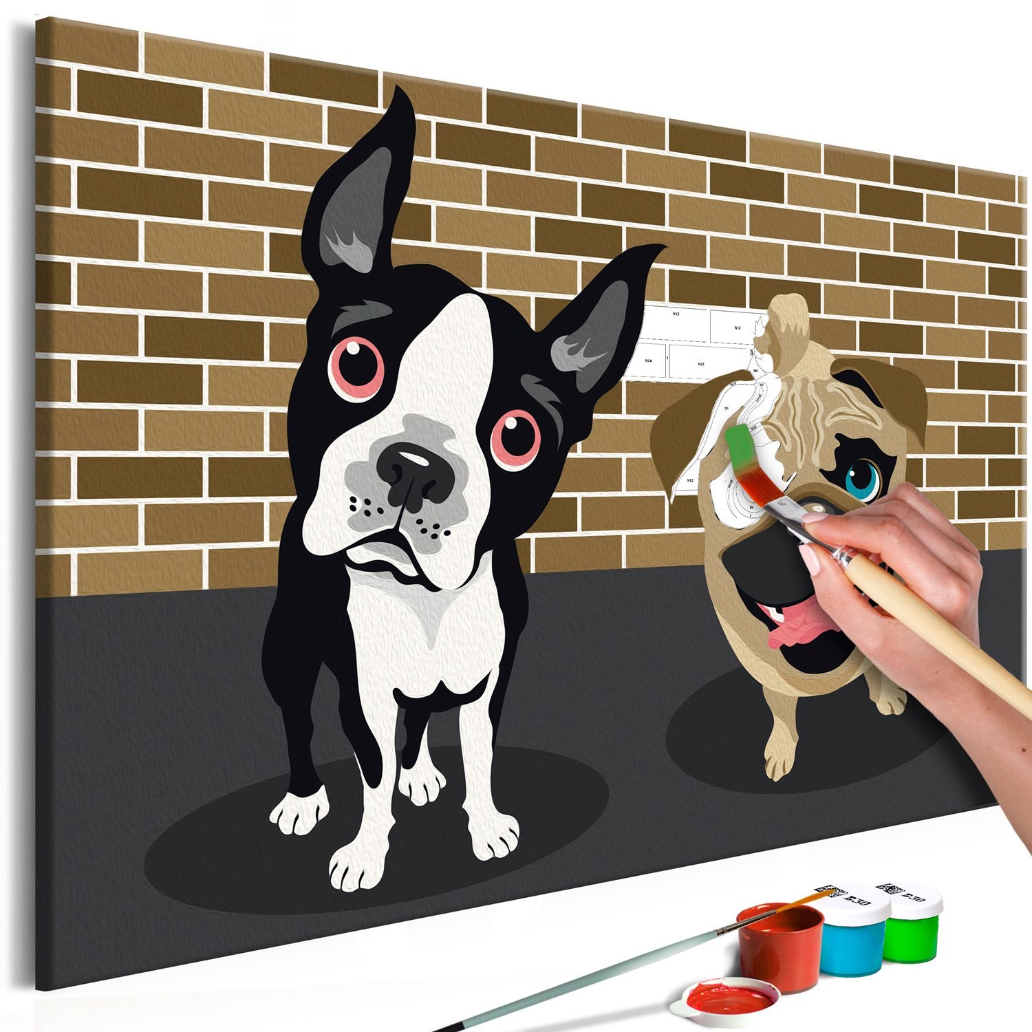 Πίνακας για να τον ζωγραφίζεις – Cute Dogs 60×40