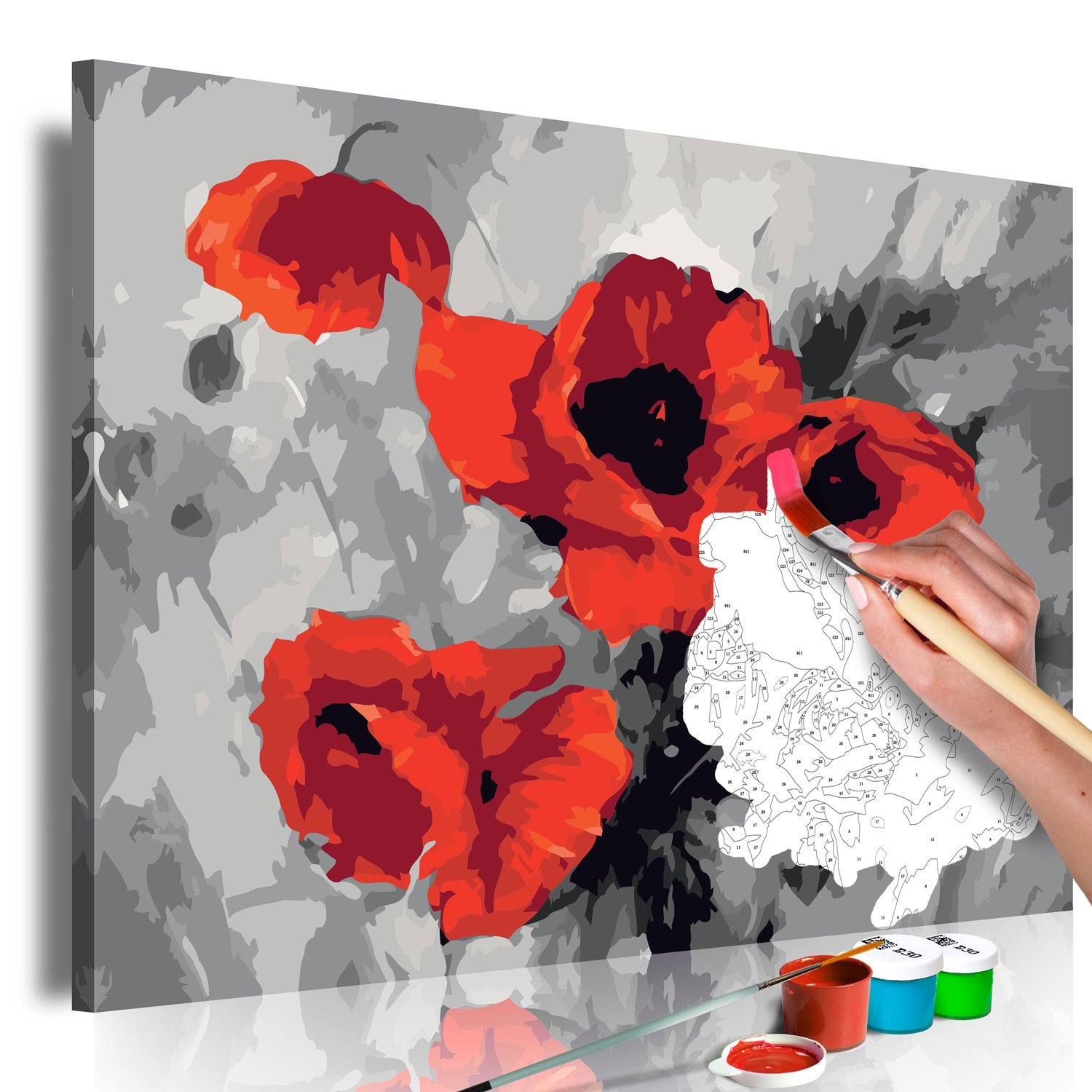 Πίνακας για να τον ζωγραφίζεις – Bouquet of Poppies 60×40