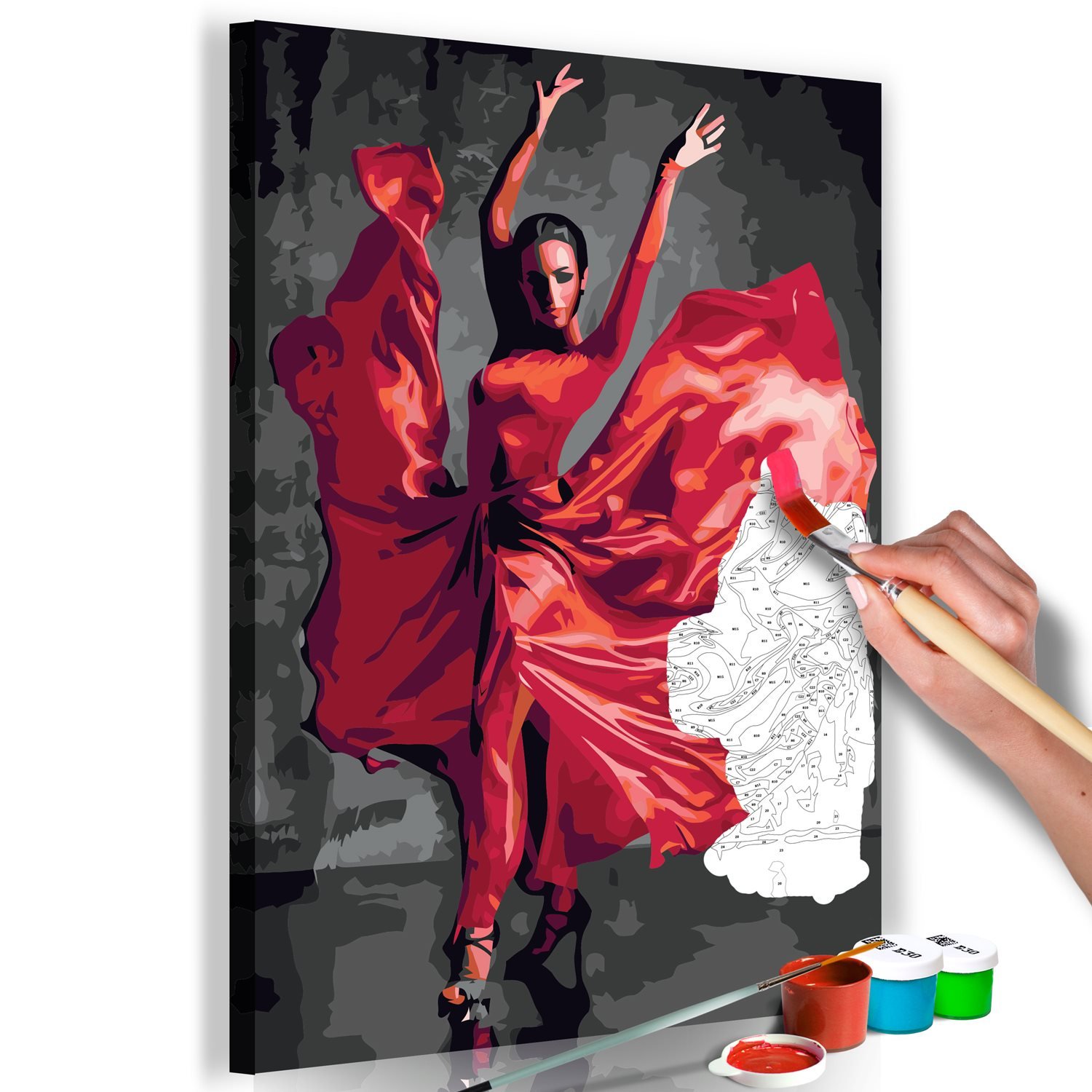 PoliHome Πίνακας για να τον ζωγραφίζεις - Red Dress 40x60