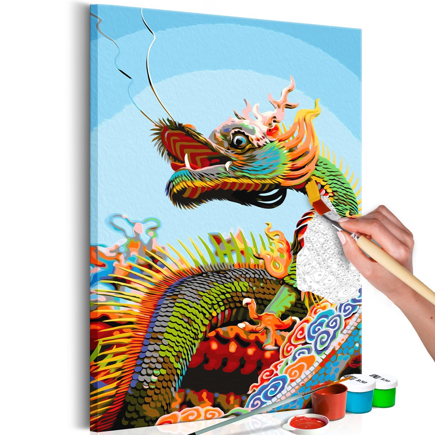 Πίνακας για να τον ζωγραφίζεις – Colourful Dragon 40×60