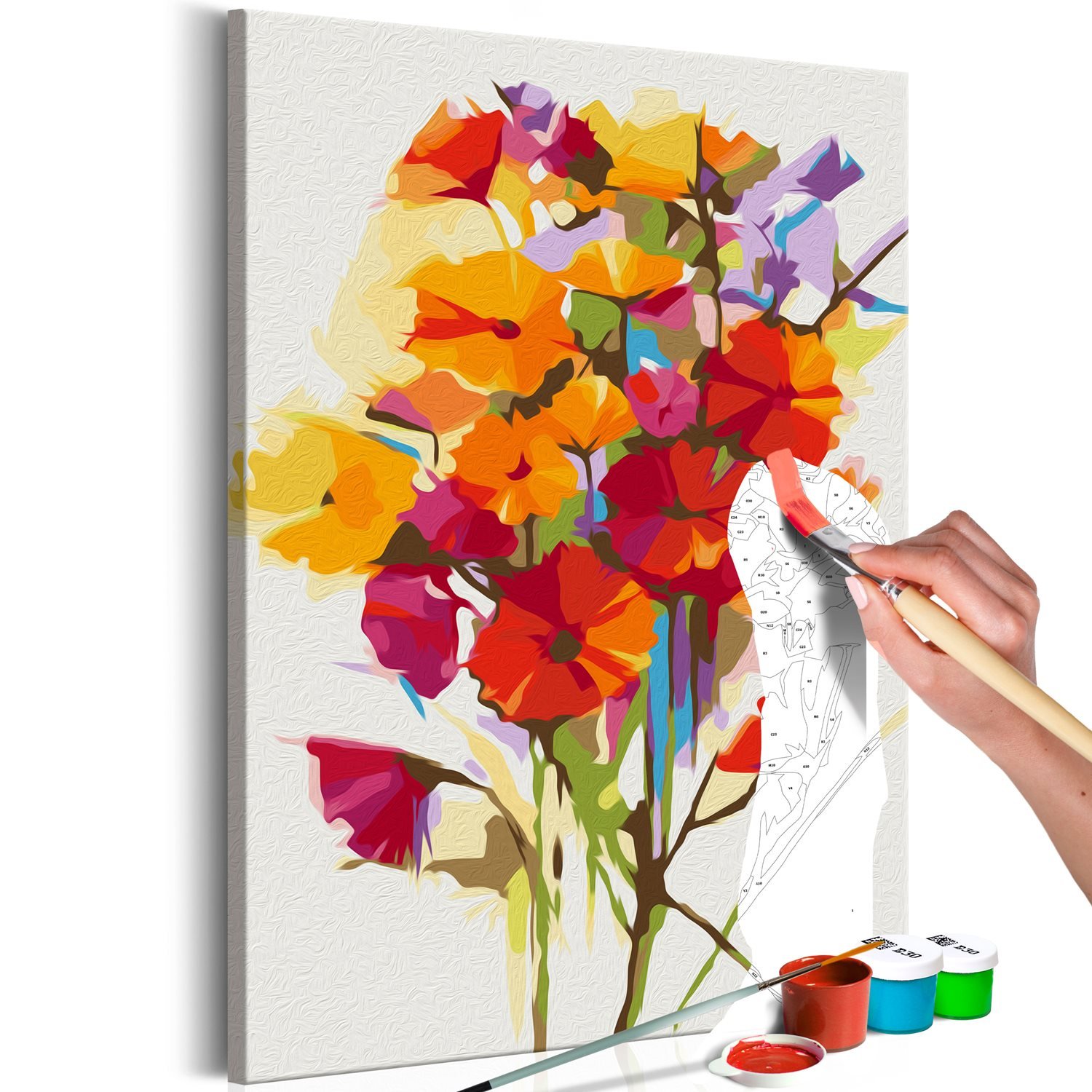 PoliHome Πίνακας για να τον ζωγραφίζεις - Summer Flowers 40x60