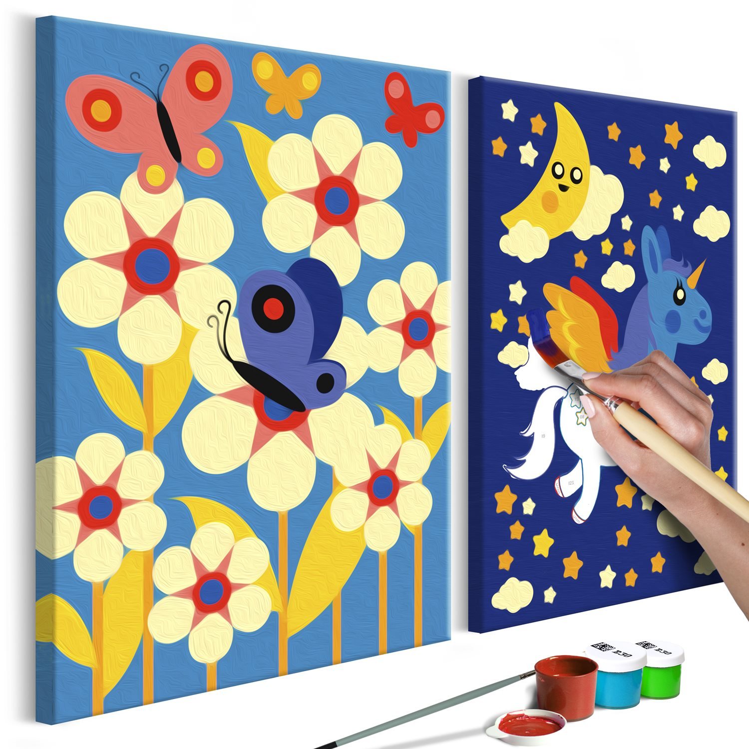 Πίνακας για να τον ζωγραφίζεις – Butterfly Unicorn 33×23