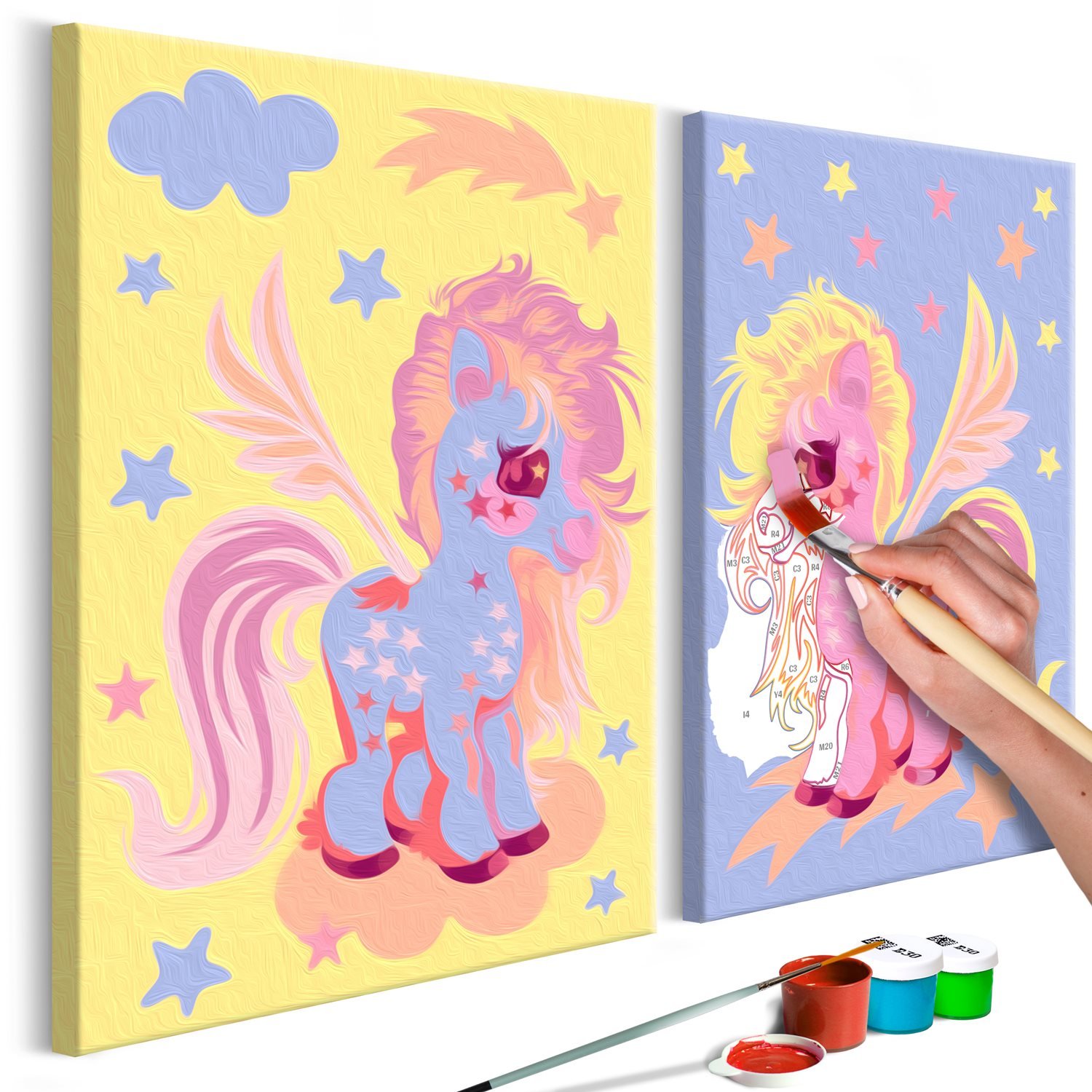 Πίνακας για να τον ζωγραφίζεις – Magical Unicorns 33×23