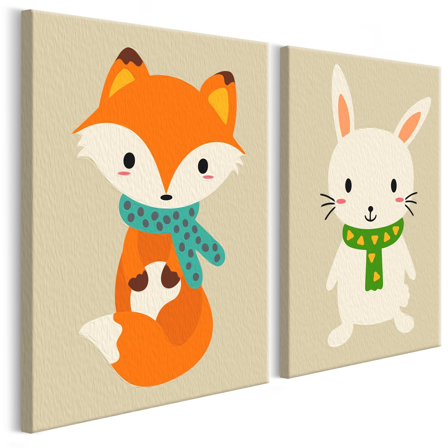 Πίνακας για να τον ζωγραφίζεις – Fox Bunny 33×23