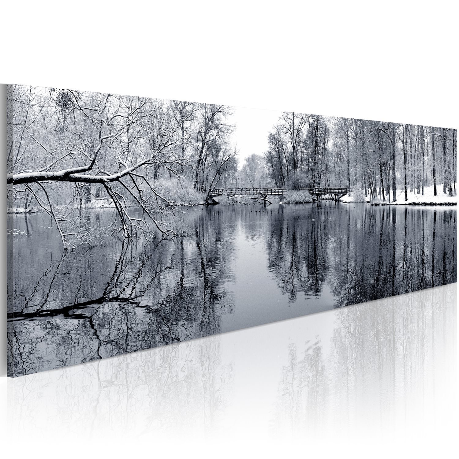 PoliHome Πίνακας - landscape: winter 150x50