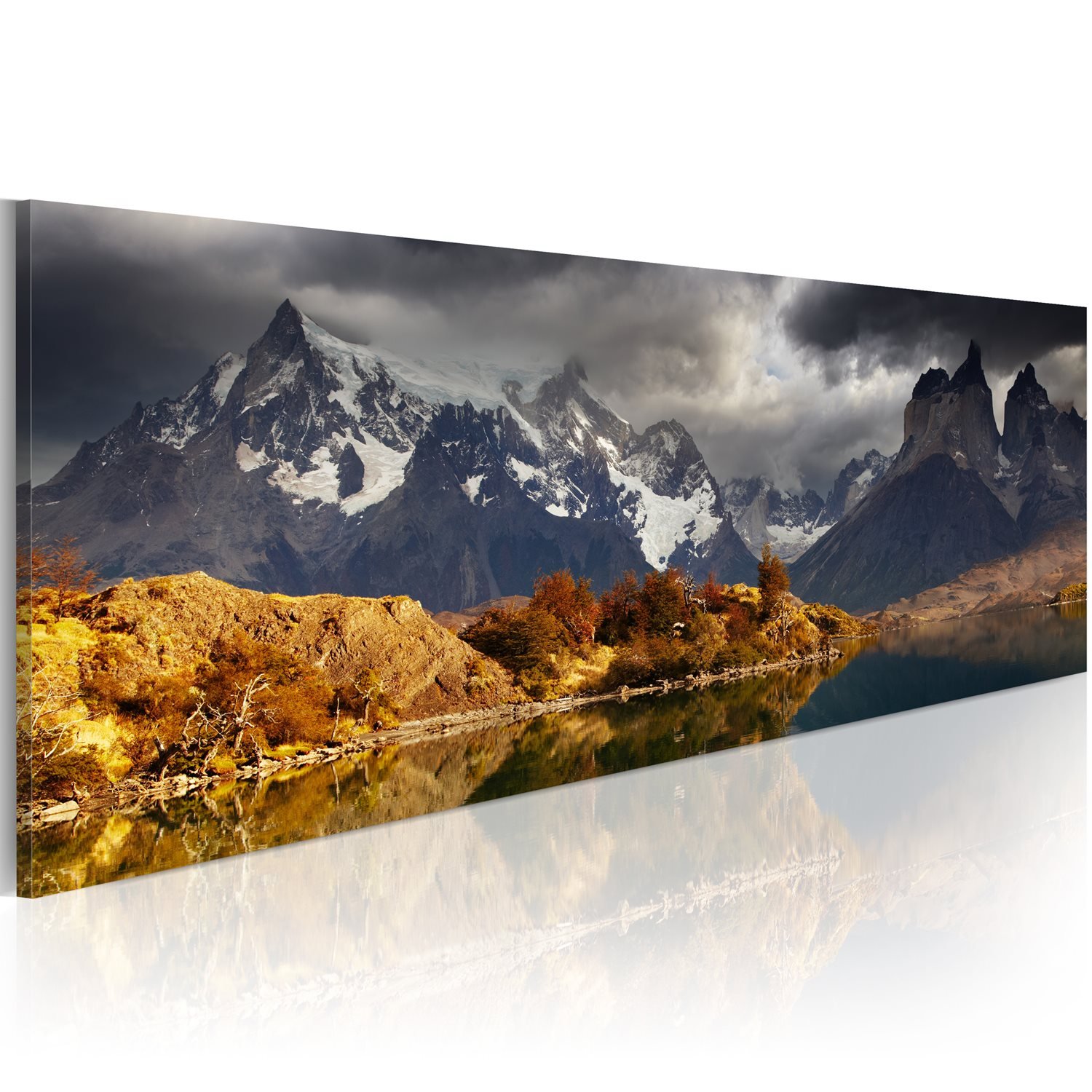 Πίνακας – Mountain landscape before a storm 120×40
