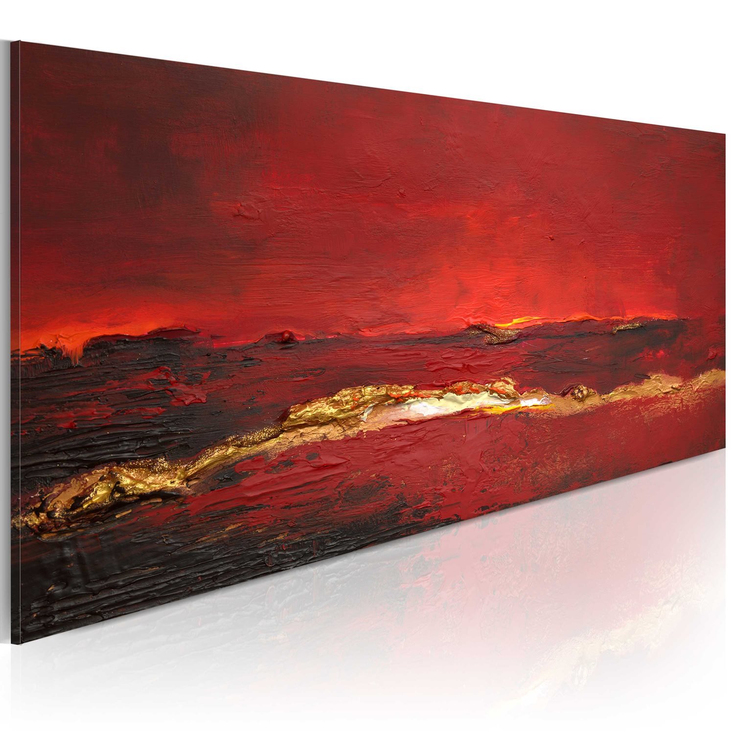 Χειροποίητα ζωγραφισμένος πίνακας – Redness of the ocean 100×40