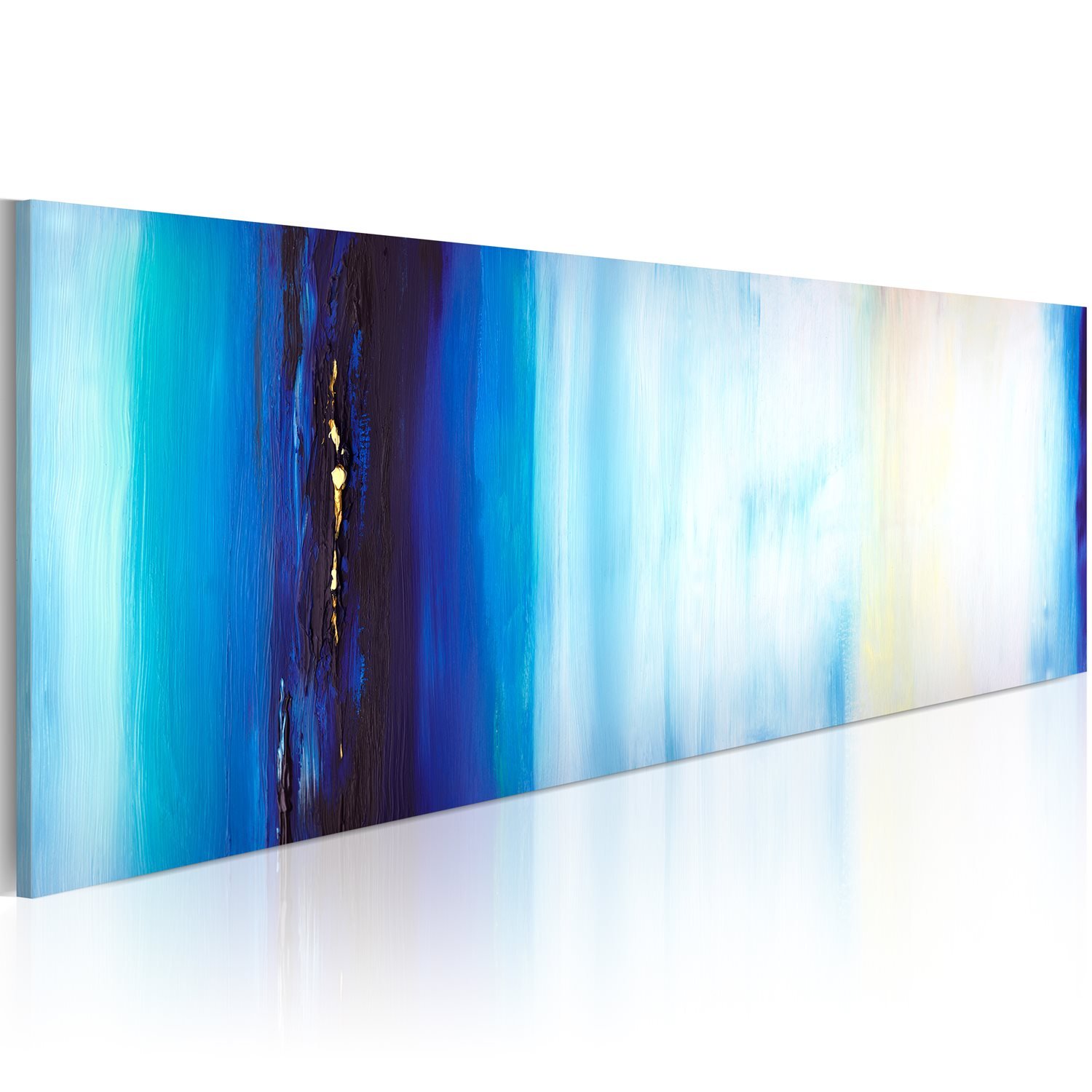 Χειροποίητα ζωγραφισμένος πίνακας – Blue liquid 100×40