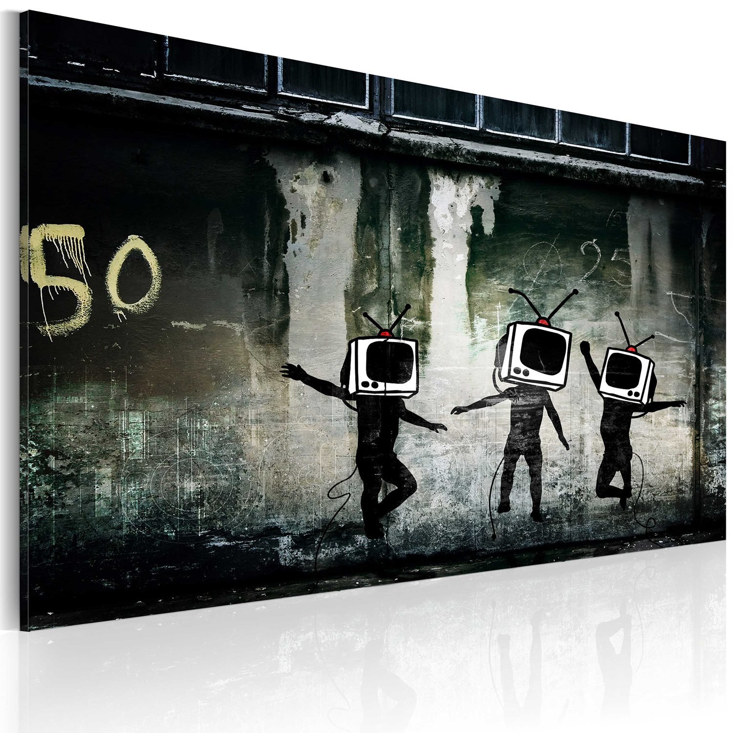 Πίνακας – TV heads dance (Banksy) 60×40