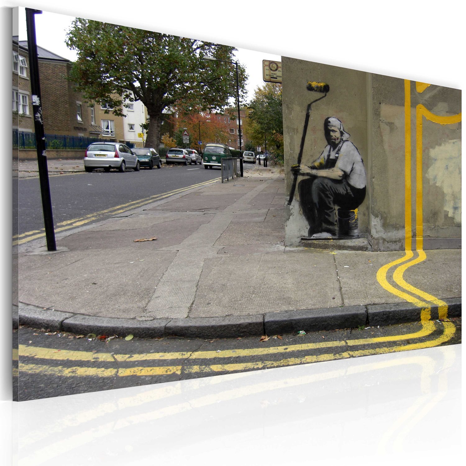 PoliHome Πίνακας - Yellow flower (Banksy) 60x40
