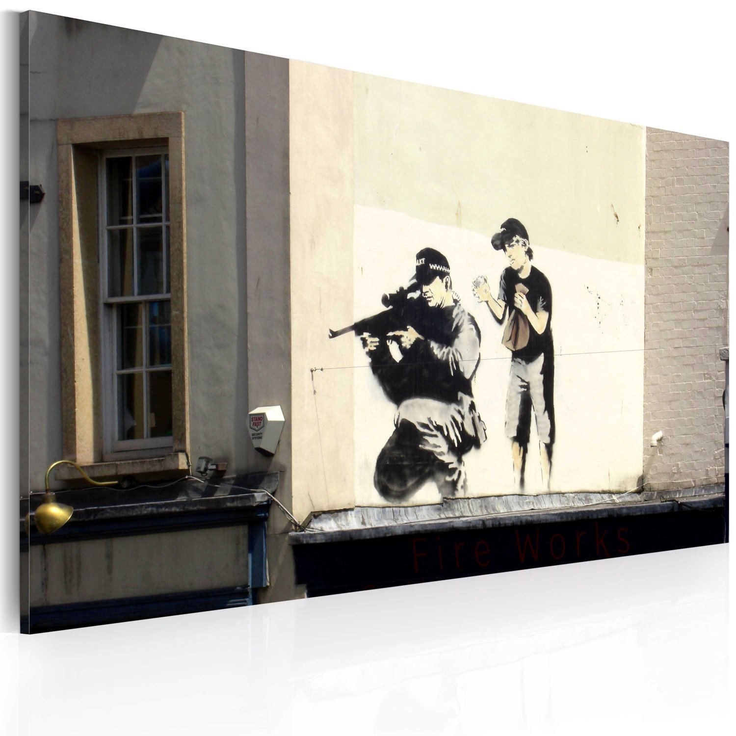 Πίνακας – Sniper and boy (Banksy) 60×40