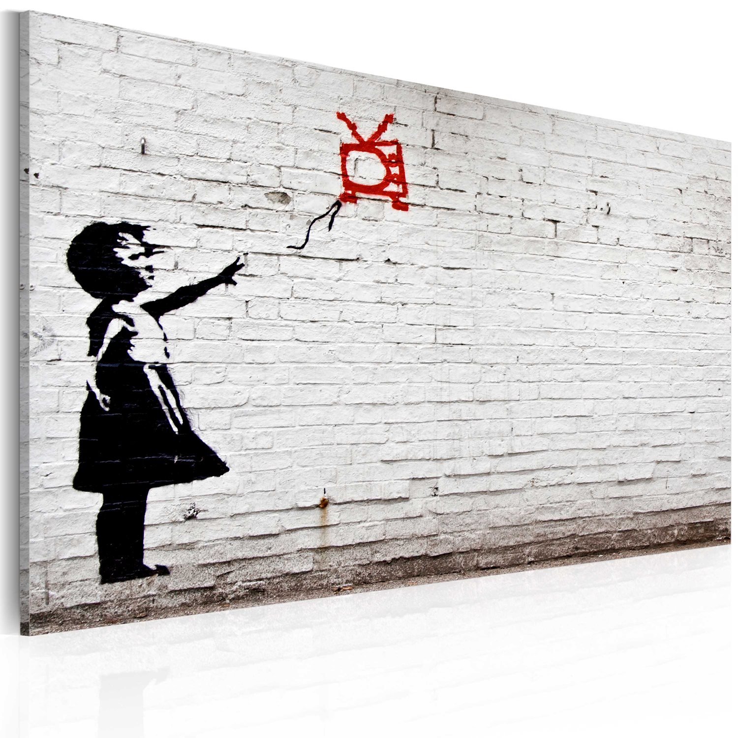 Πίνακας – Girl with TV (Banksy) 60×40