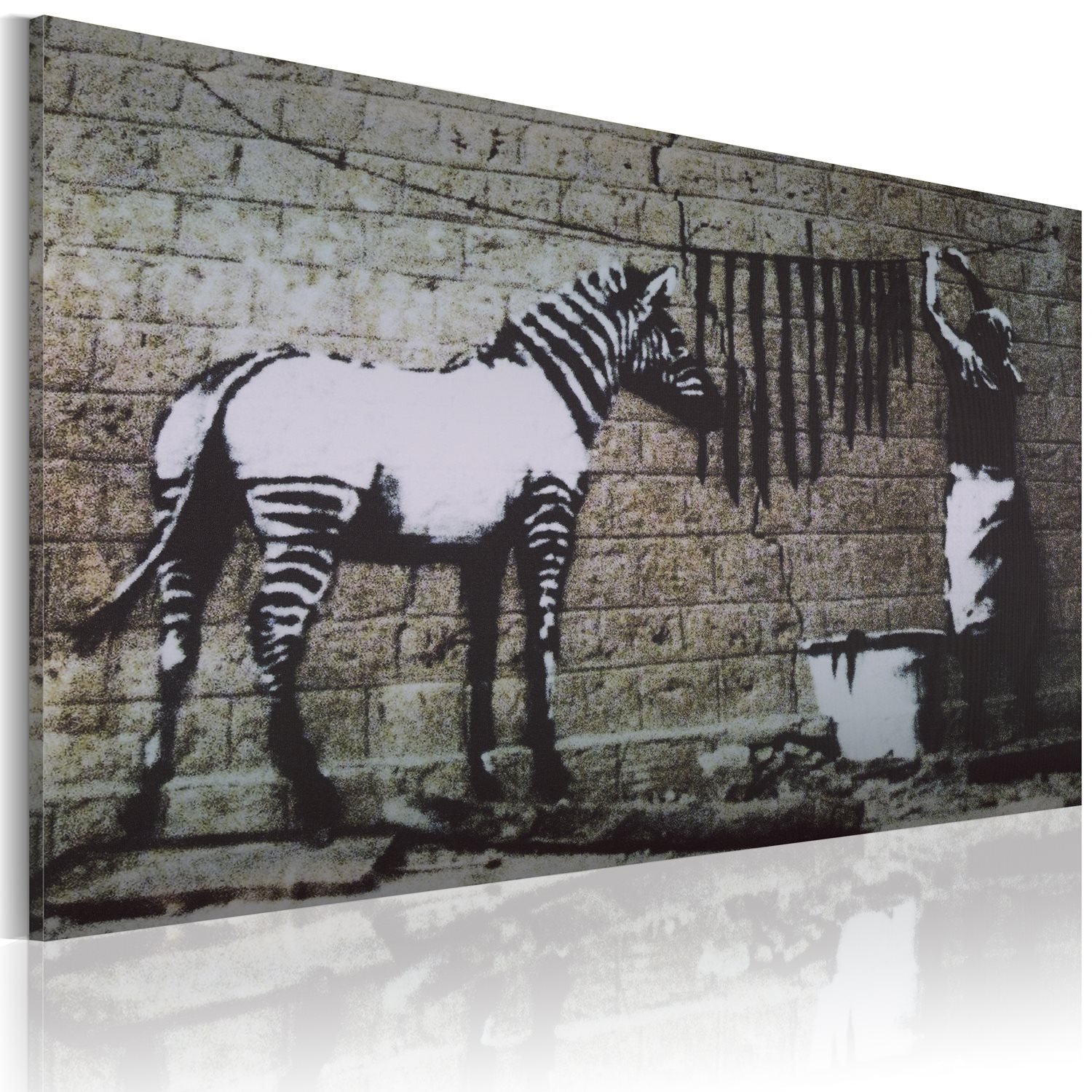 Πίνακας – Zebra washing (Banksy) 60×40