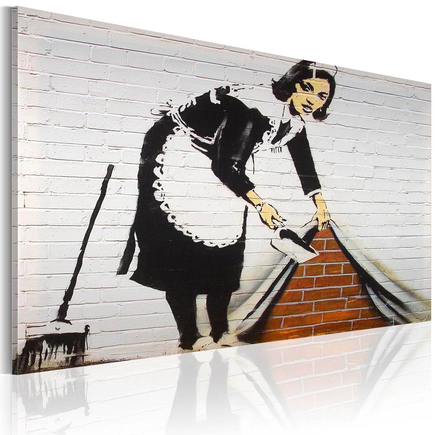 Πίνακας – Cleaning lady (Banksy) 60×40
