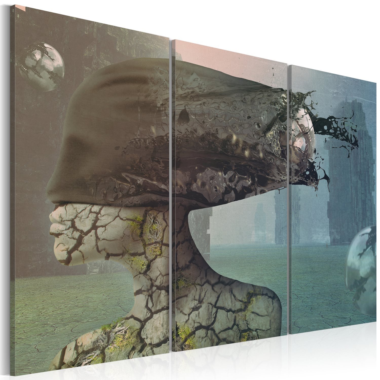PoliHome Πίνακας - Brainstorm - triptych 60x40