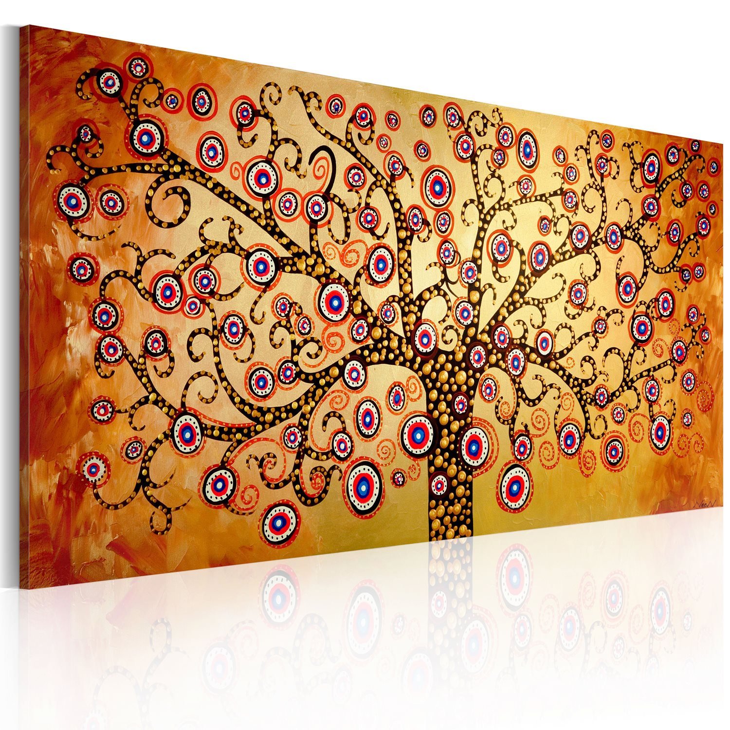 Χειροποίητα ζωγραφισμένος πίνακας – Peacock tree 120×60