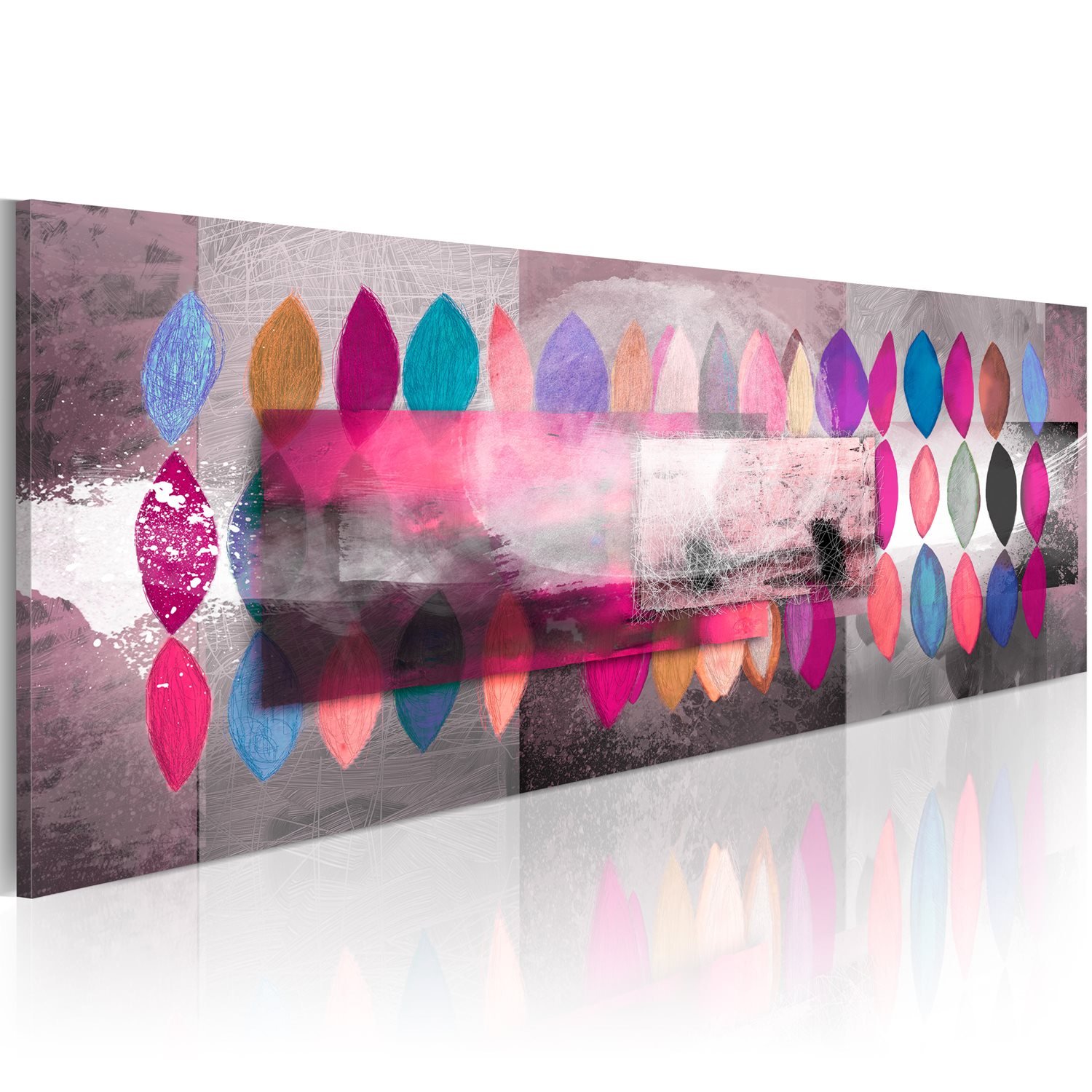 PoliHome Χειροποίητα ζωγραφισμένος πίνακας - Color trends 120x40