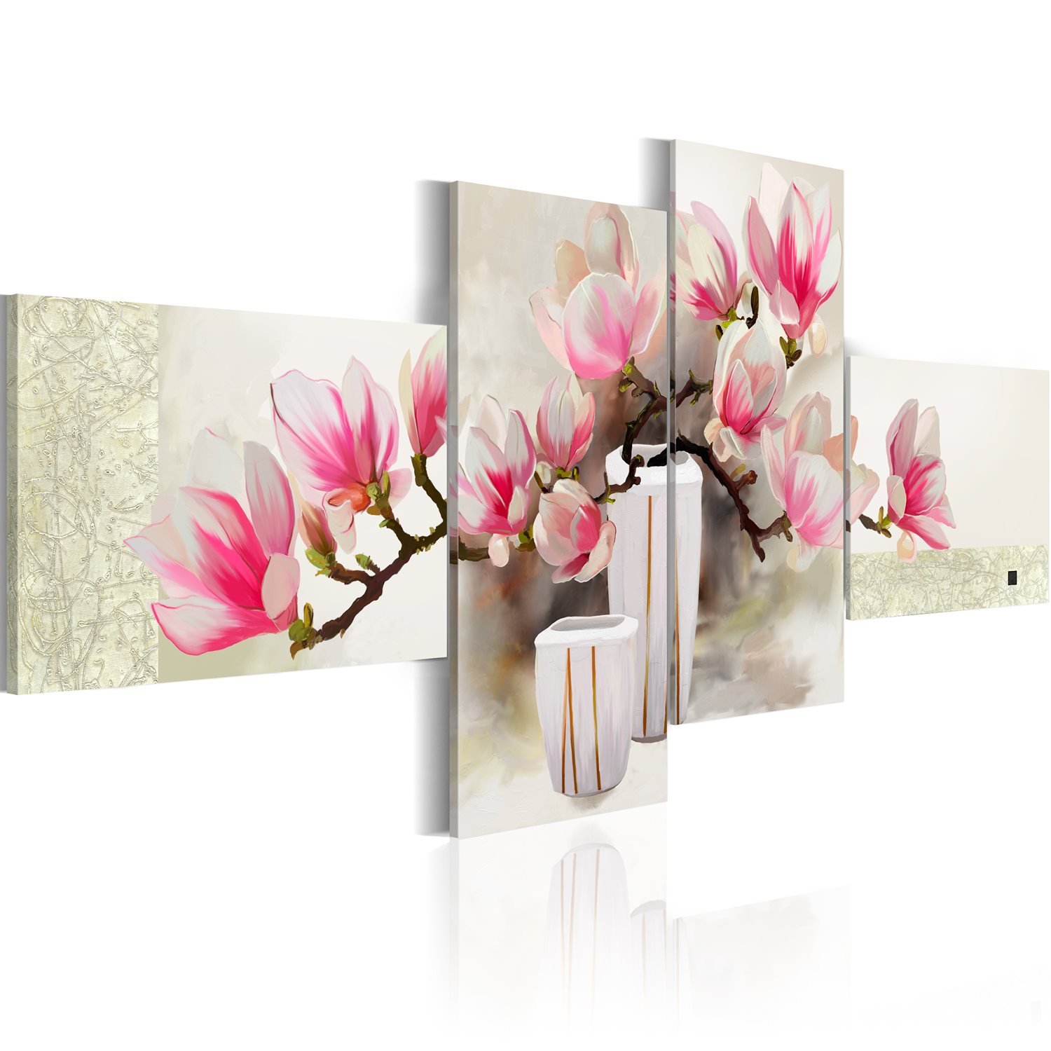 Χειροποίητα ζωγραφισμένος πίνακας – Fragrance of magnolias 100×45