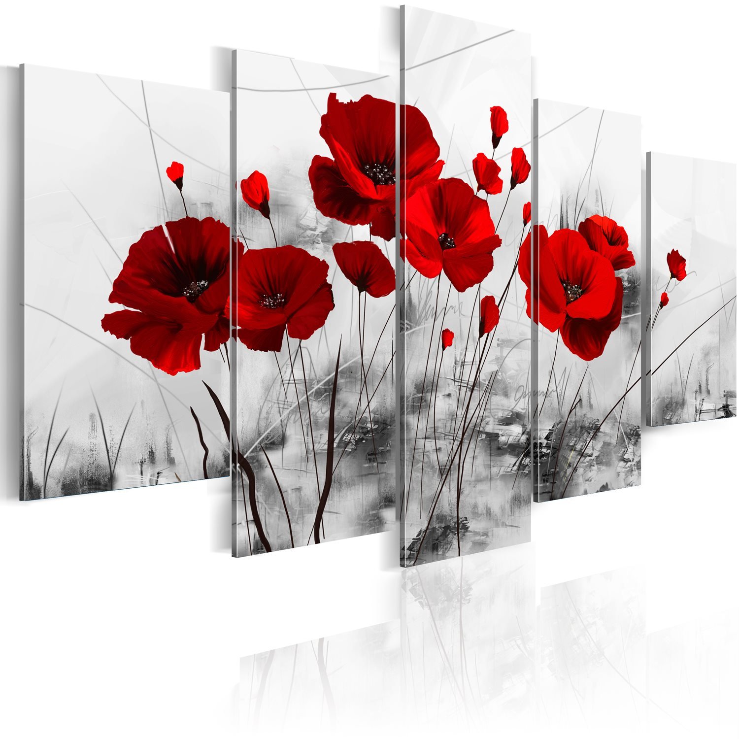 PoliHome Πίνακας - Poppies - Red Miracle 200x100