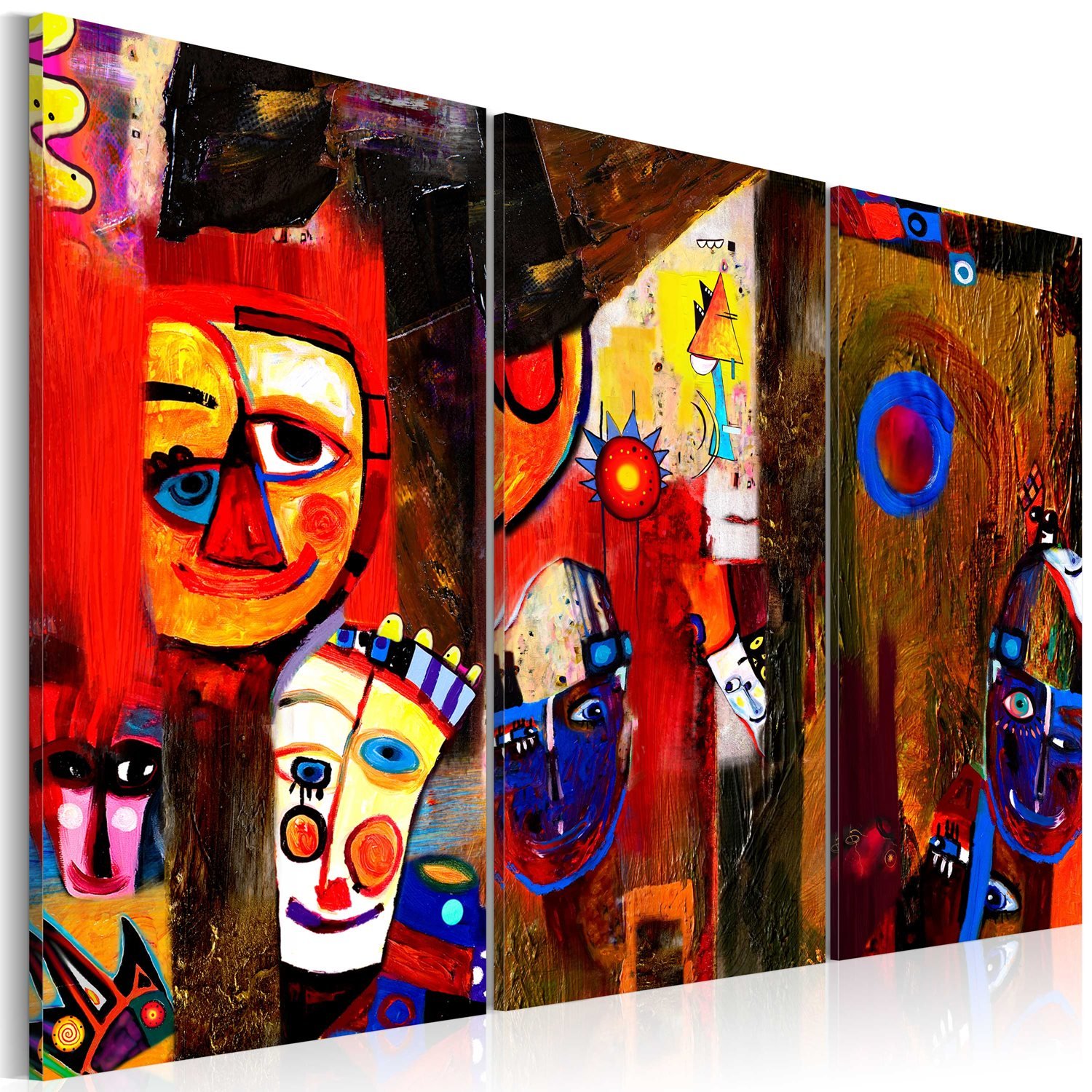 Χειροποίητα ζωγραφισμένος πίνακας – Abstract Carnival 120×80