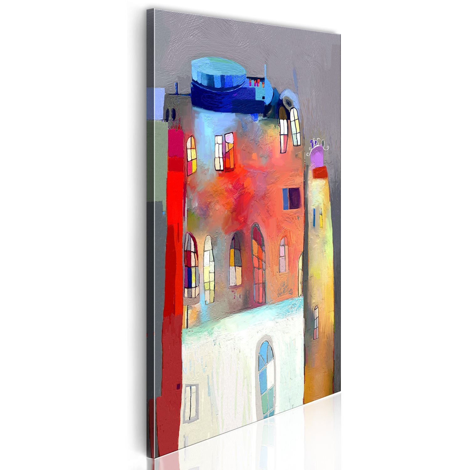 Πίνακας – Rainbow-hued house 40×80
