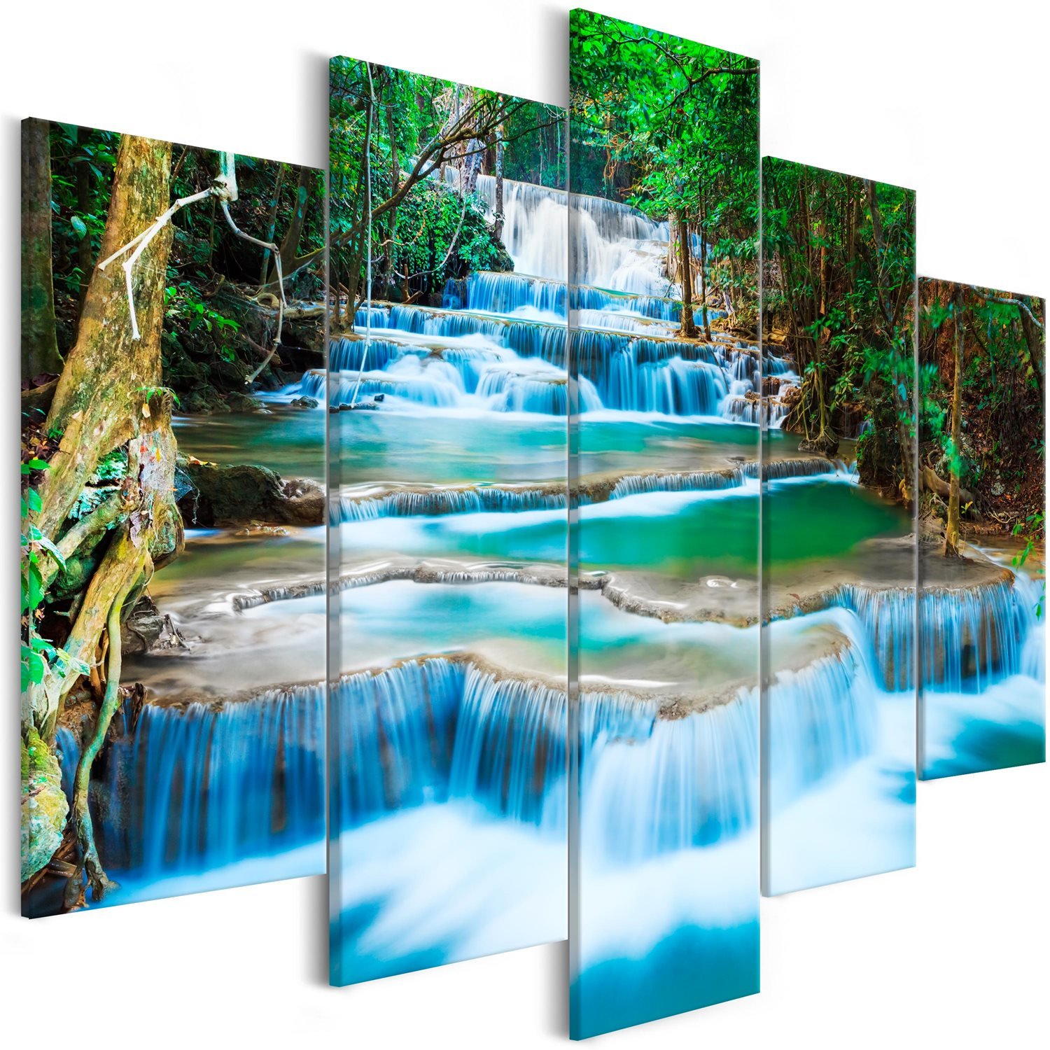 Πίνακας – Waterfall in Kanchanaburi (5 Parts) Wide 225×100