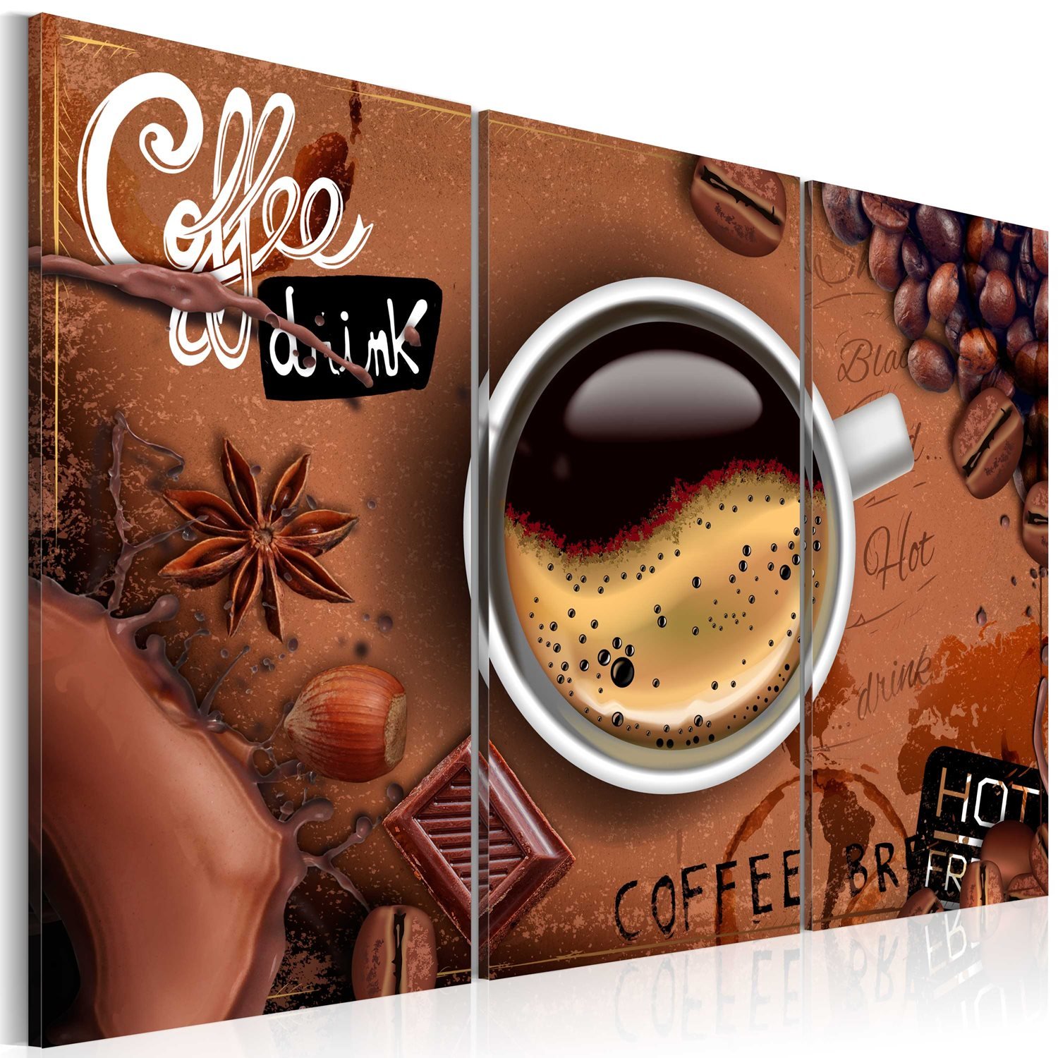 PoliHome Πίνακας - Cup of hot coffee 120x80